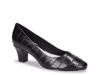 Ballari Pump Black Croc Print view
