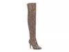 Abrine Over-the-Knee Boot Taupe/Black Snake Print view