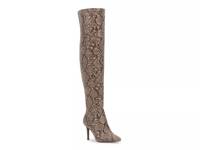 Abrine Over-the-Knee Boot Taupe/Black Snake Print view