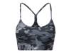 Lux Skinny Strap Camo Print Women's Sports Bra Black/Grey Camouflage view