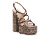 Salih Platform Sandal Brown Leopard Print view