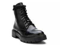 Ingrid Combat Boot Black Leather view