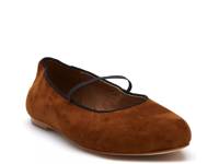 Scorpio Ballet Flat Dark Brown Suede view