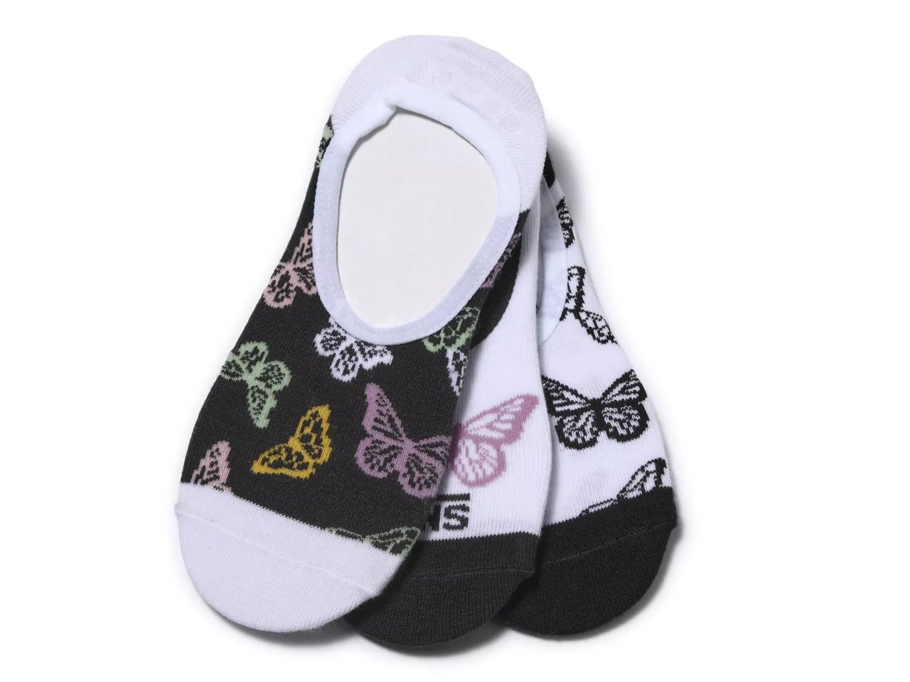 Butterfly Women's No Show Liners - 3 Pack