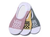 Retro Logo Women's No Show Liners - 3 Pack White/Pink/Yellow/Green view