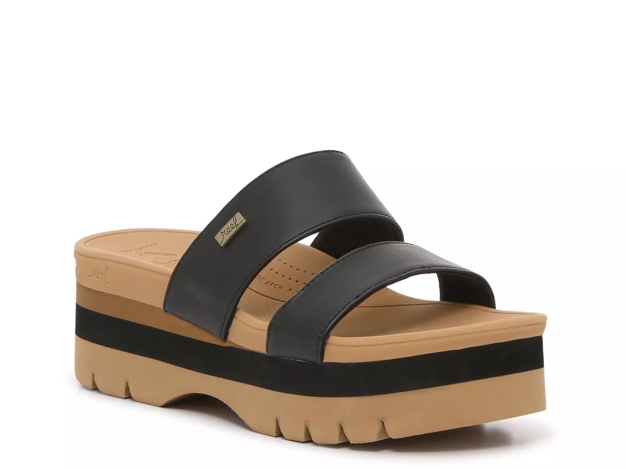Banded Horizon Platform Sandal