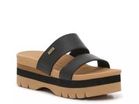 Banded Horizon Platform Sandal Black view