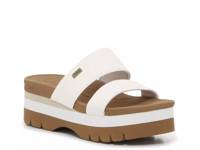 Banded Horizon Platform Sandal White view