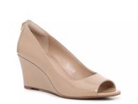 Sovena Pump Beige Patent Synthetic/Covered Heel view
