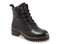 Everett Waterproof Combat Boot Black Tumble view