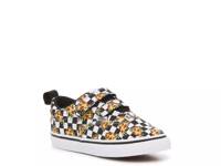 Dohney Sneaker - Kids' Black/White Checkerboard Pizza Print view