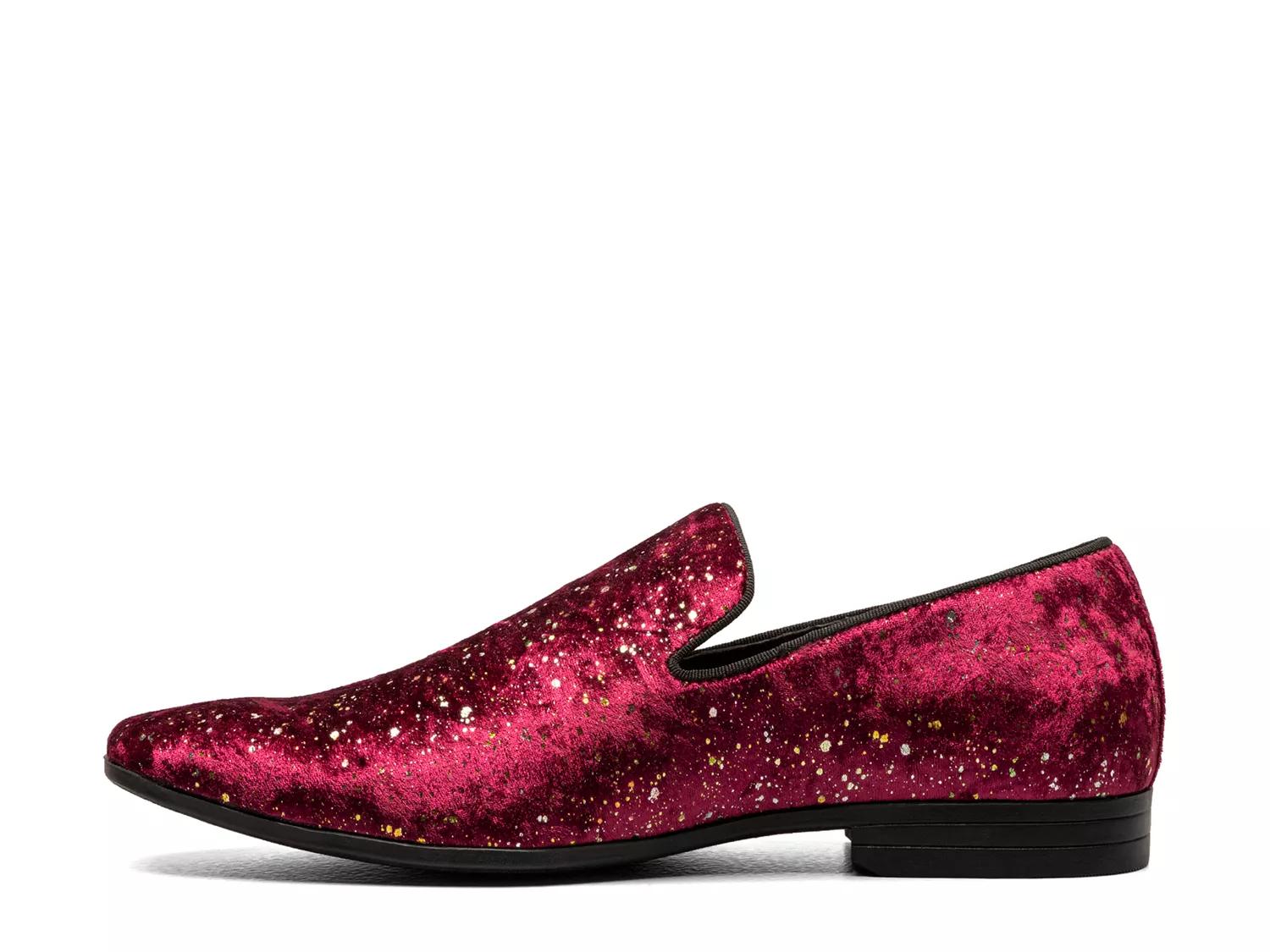 Stacy Adams Shoes Stellar Plain Toe Glitter Slip On Burgundy Size 12 — photo 2