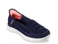 Hands Free Slip-Ins: On The Go Flex Top Notch Slip-On Sneaker - Women's Blue/White view
