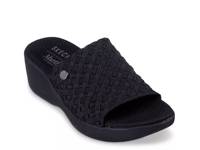 x Martha Stewart Pier Lite Bamboo Wedge Sandal Black view