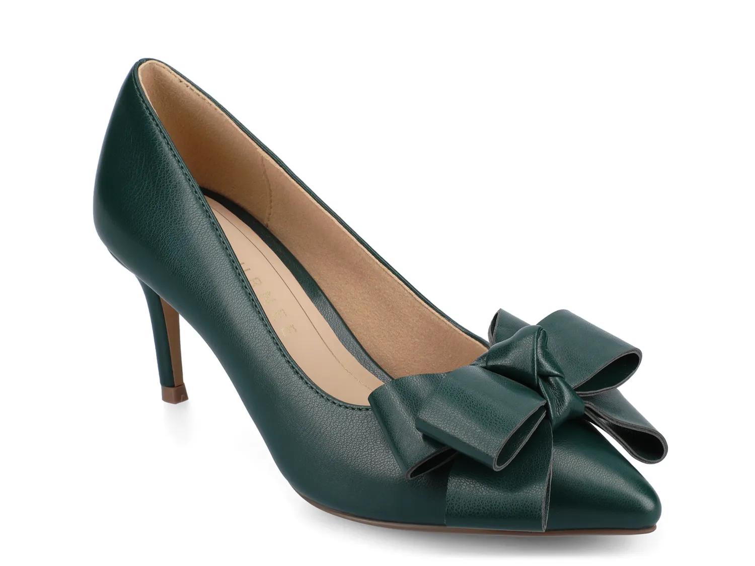 Journee Collection Crystol Pump | Women's | Dark Green Synthetic | Size 7 | Pumps