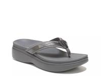 High Tide Platform Sandal Grey Leather view