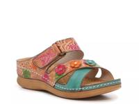 Goodys Wedge Sandal Tan/Multicolor Floral view