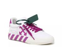 Low Vulcanized Canvas Sneaker - Women's White/Purple/Dark Green view
