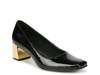 Karina Pump Black/Gold Heel view