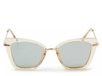 Saxony Square Sunglasses Gold/Clear view