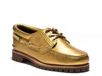 Noreen 3-Eye Handsewn Boat Shoe Gold Metallic view