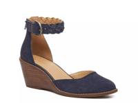 Lorelee Wedge Pump Navy Suede view