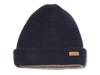 Reversible Diamond Knit Beanie Navy/Tan view