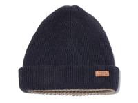 Reversible Diamond Knit Beanie Navy/Tan view