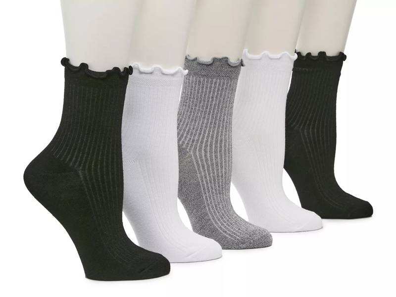 Lettuce Edge Ankle Socks - 5 Pack
