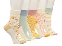 Stripe Color Block Ankle Sock - 5 Pack Pastel Multicolor view