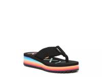 Kallie II Wedge Flip Flop - Kids' Black view