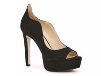 Benicia Platform Pump Black Fabric view