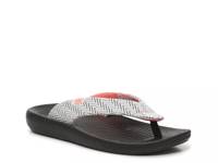 Meg Flip Flop - Women's Off White/Black Zigzag view