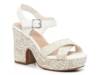 Orinda Platform Sandal Beige/White Floral Embroidered view