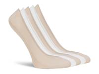 Laser-Cut Women's No Show Liners - 5 Pack White/Beige view