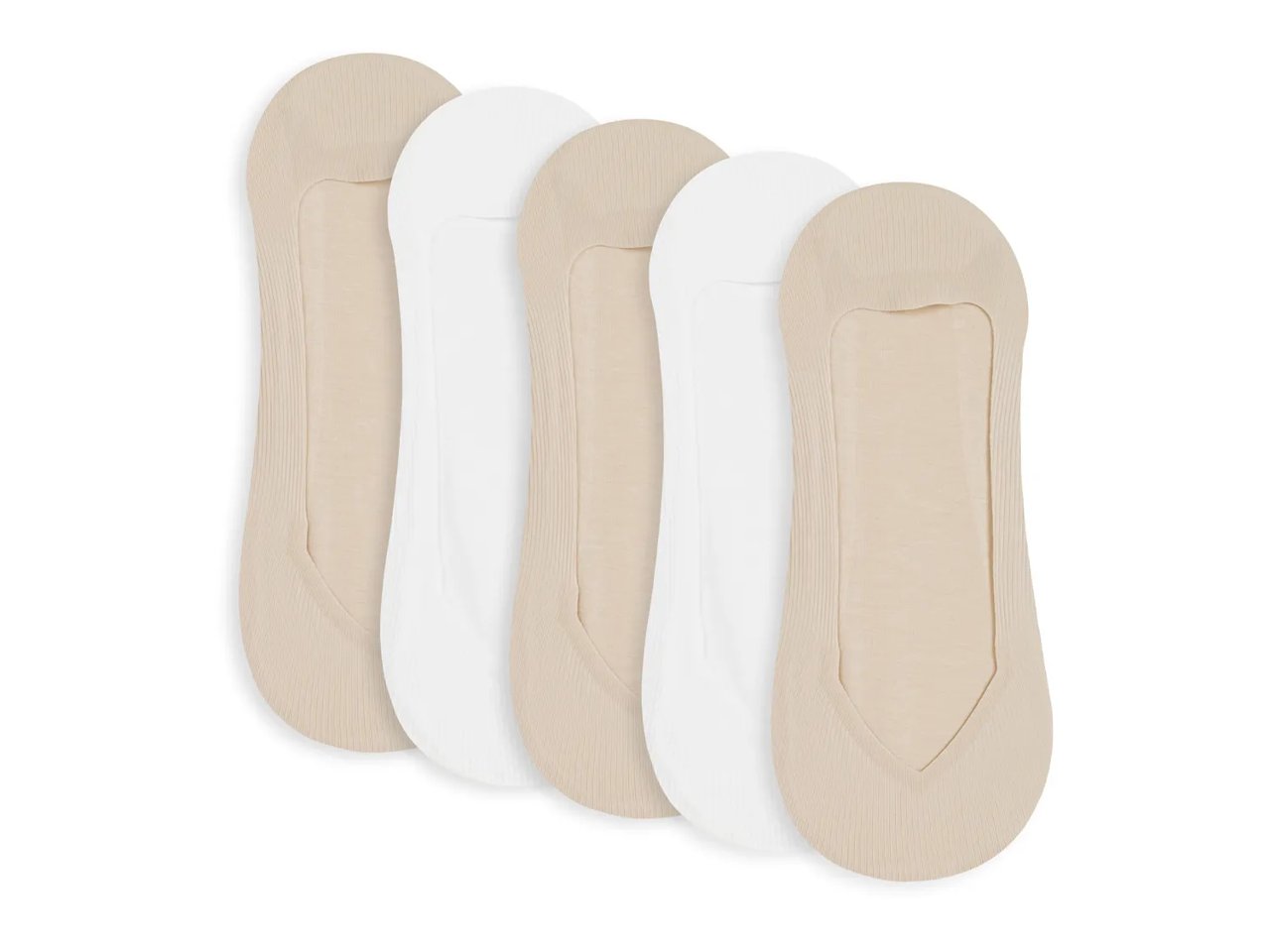 Laser-Cut Women's No Show Liners - 5 Pack