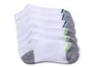 Cushioned Sport Kids' No Show Socks - 6 Pack White view
