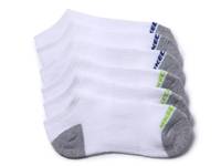 Cushioned Sport Kids' No Show Socks - 6 Pack White view