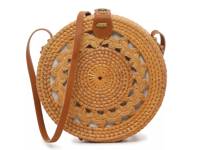 Woven Circular Crossbody Tan view