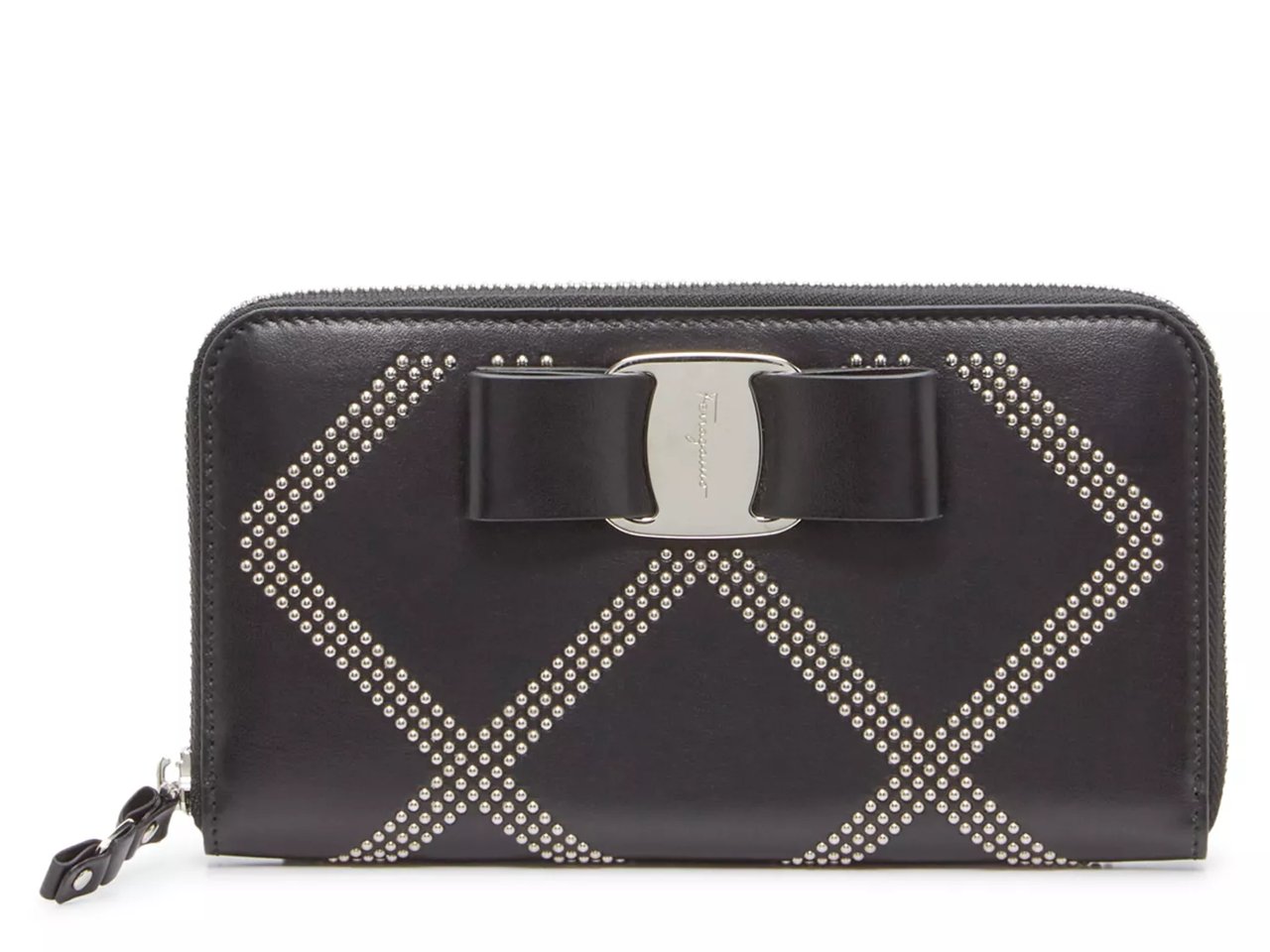 Studded Bow Leather Wallet