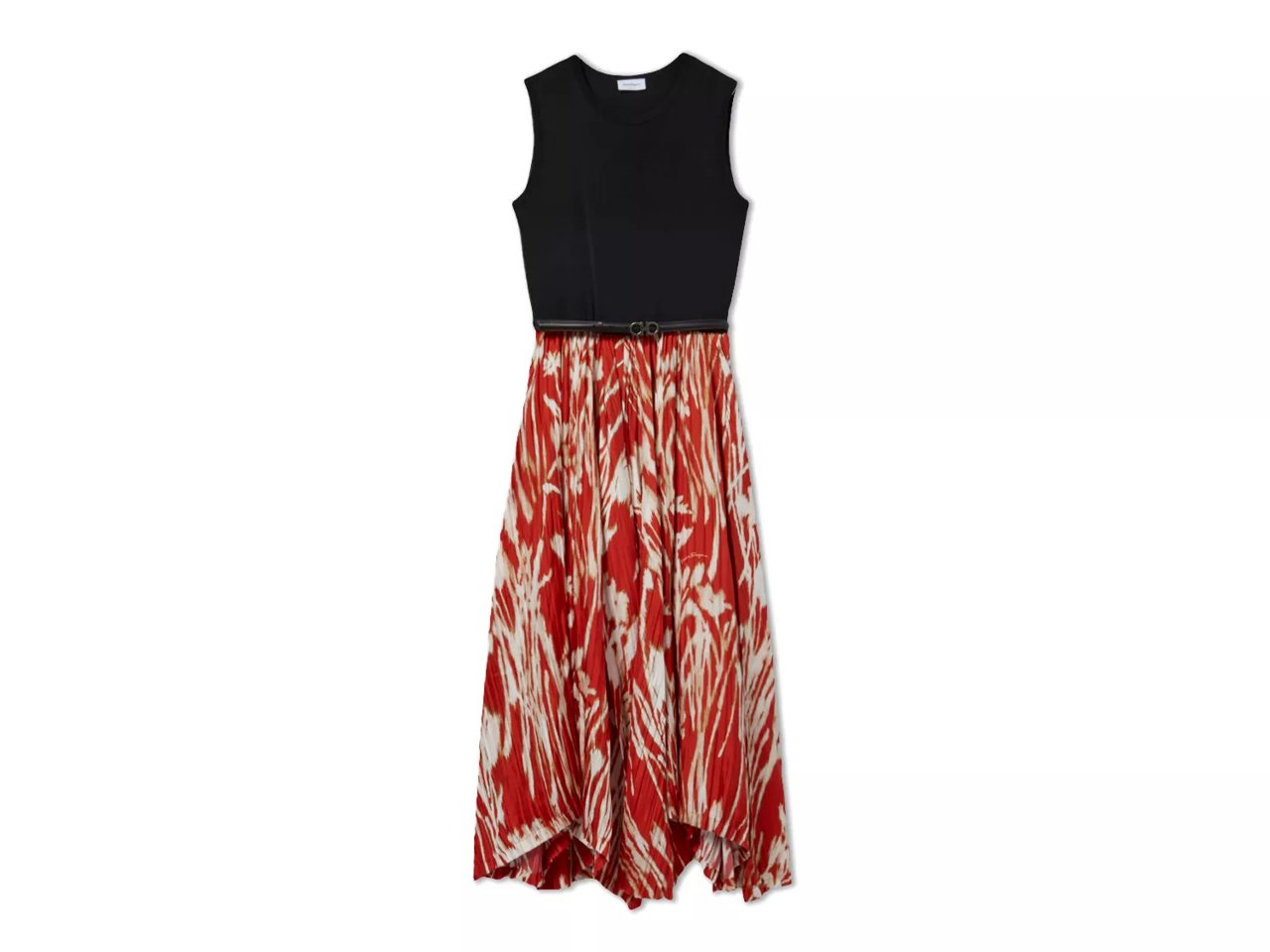 Sleeveless Pleated Women's Midi Dress