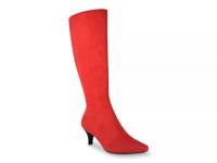 Namora Boot Red Wide Faux Suede view