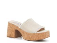 Canary Platform Sandal Cream Beige Fabric view