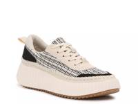 Daran Wedge Sneaker Off White/Black Plaid view