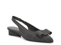 Viva Pump Grey/White Pinstripe Fabric view