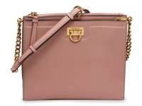 Leather Crossbody Bag Light Pink view