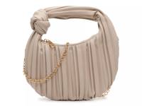 Pleated Knotted Hobo Bag Taupe view