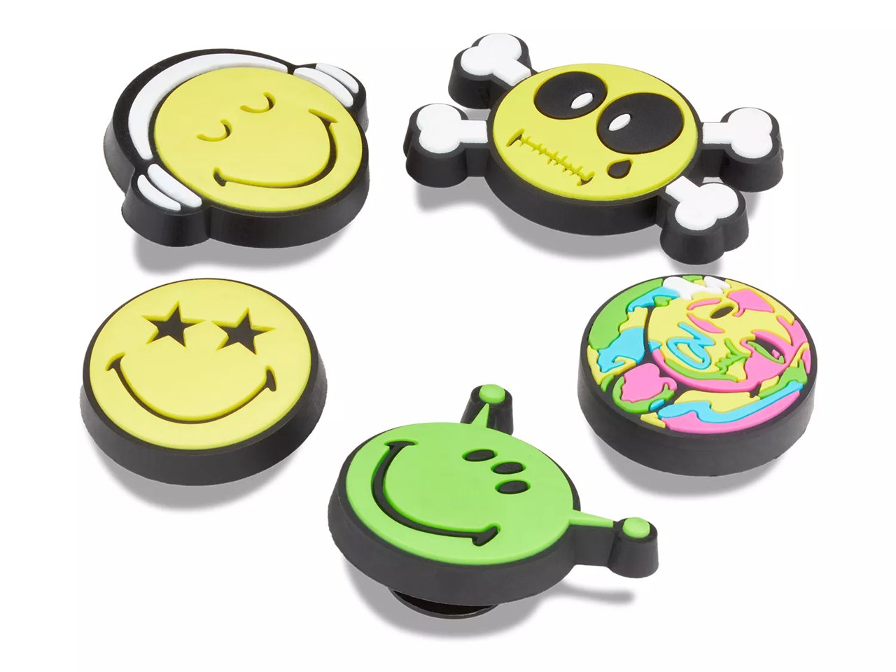 Smiley Face Jibbitz Set - 5 Pack