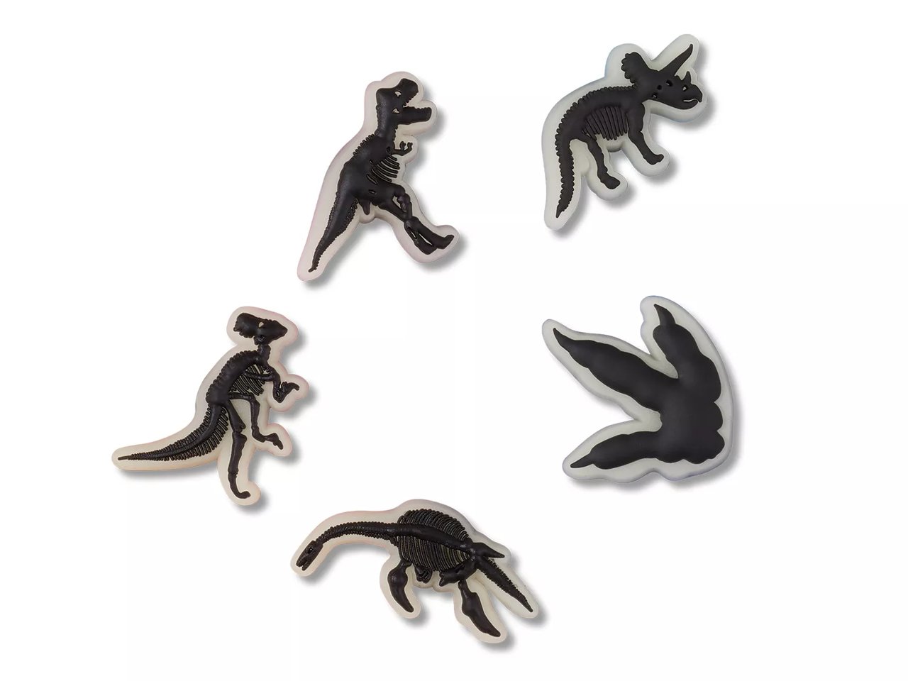 Glow in the Dark Dino Jibbitz Set - 5 Pack