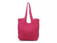Paper Straw Tote Pink view